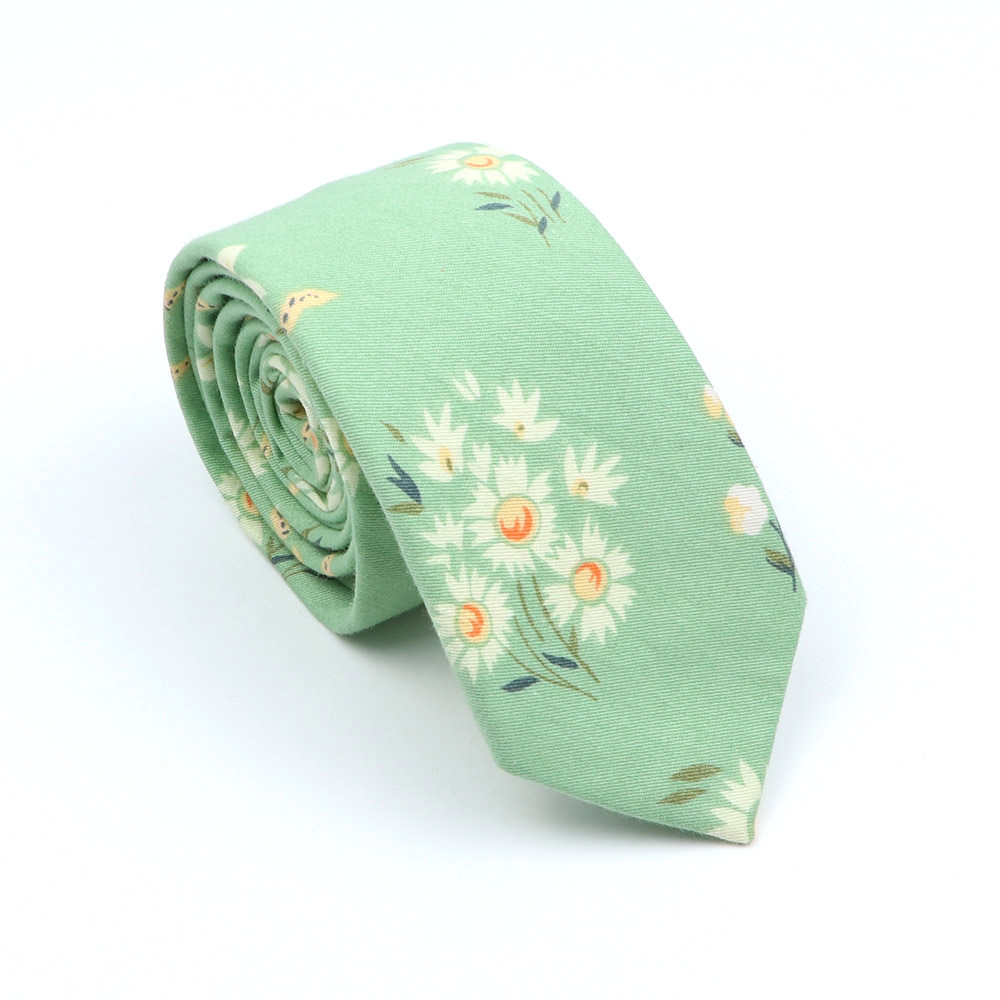 Nueva corbata Floral de algodón para hombres y mujeres, corbata ajustada con estampado para boda, corbatas informales para hombre, trajes clásicos, corbata de flores
