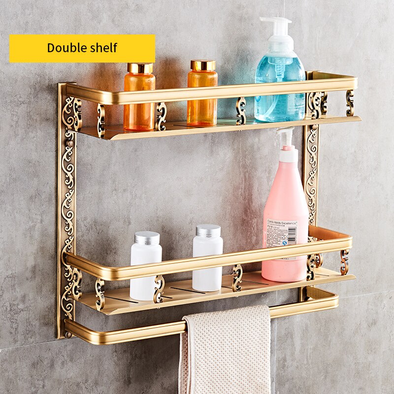 Antiek Messing Badkamer Accessoires Set Plank Handdoek Bar Cup Houders Haardroger Rack Tissue Holder Roll Papier Houder Zeepbakje