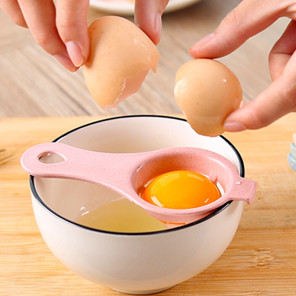 Høj kvalitet 8 farver plast æg separator hvid æggeblomme sigtning hjem køkken kok spisning madlavning gadget køkken gadgets