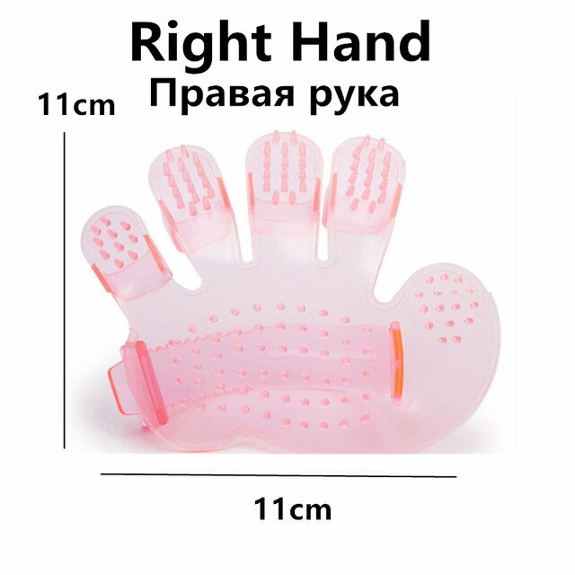 Katze Pflege Handschuh für Katze Kamm für Haar Kardieren Gute für Katzen Zubehör Produkte für Haustiere Salon Pinsel Gatos Accesorios: Baden Rosa Rechts