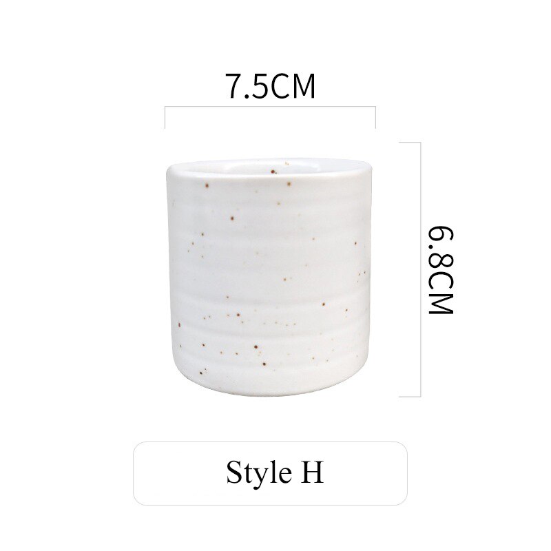 LUWU Japanese Ceramic teacup water cup handmade chinese kungfu teacup drinkware 200ml: Style H