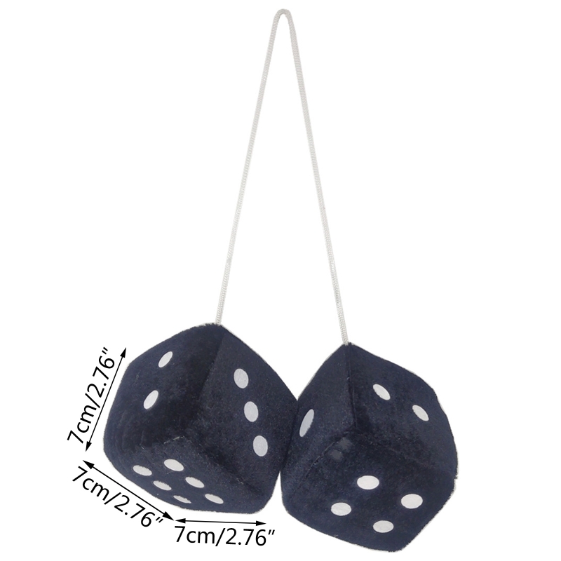 Multicolor Pluche Dices Auto Opknoping Hanger Jaar Dobbelstenen Fluwelen Dobbelstenen Model Decoratie Achteruitkijkspiegels Styling