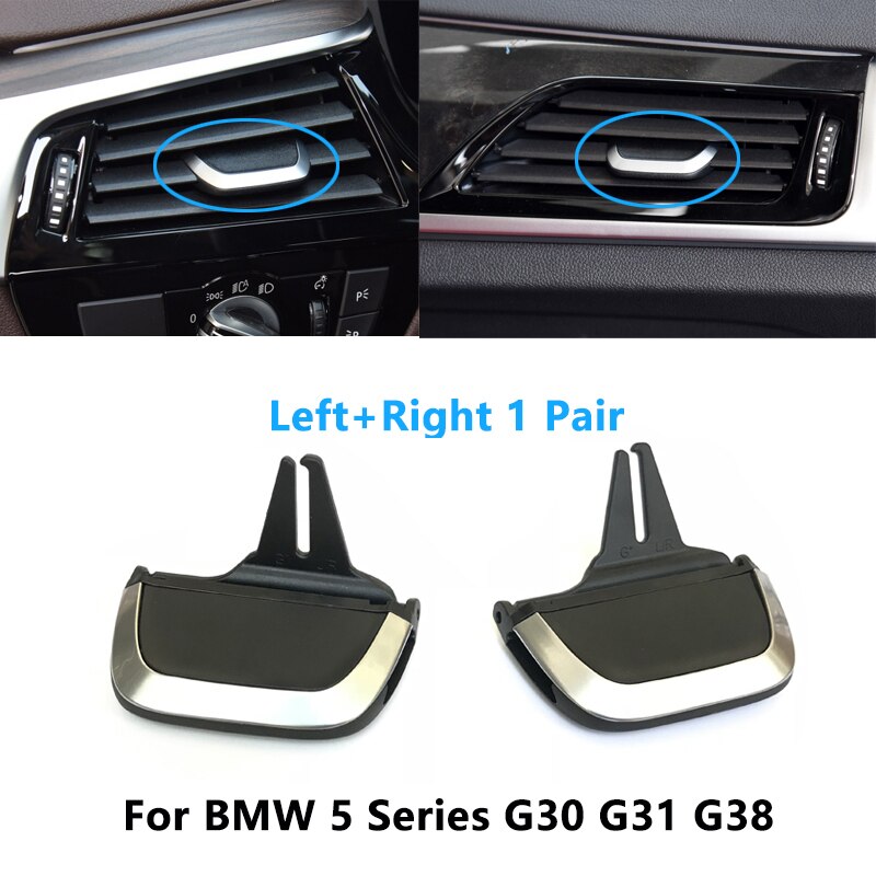 Car Front Rear Air Conditioning AC Vent Grille Clip Slider For BMW 5 7 Series G30 G31 G38 G11 G12: Left Right Set G30