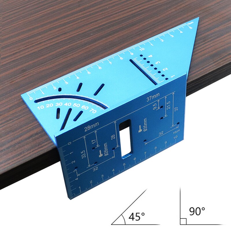 Profession Marking Gauge 45/90 Degree Square Angle Ruler For Woodworking Mounting Hinge Jig Multifunction Measuring Tools