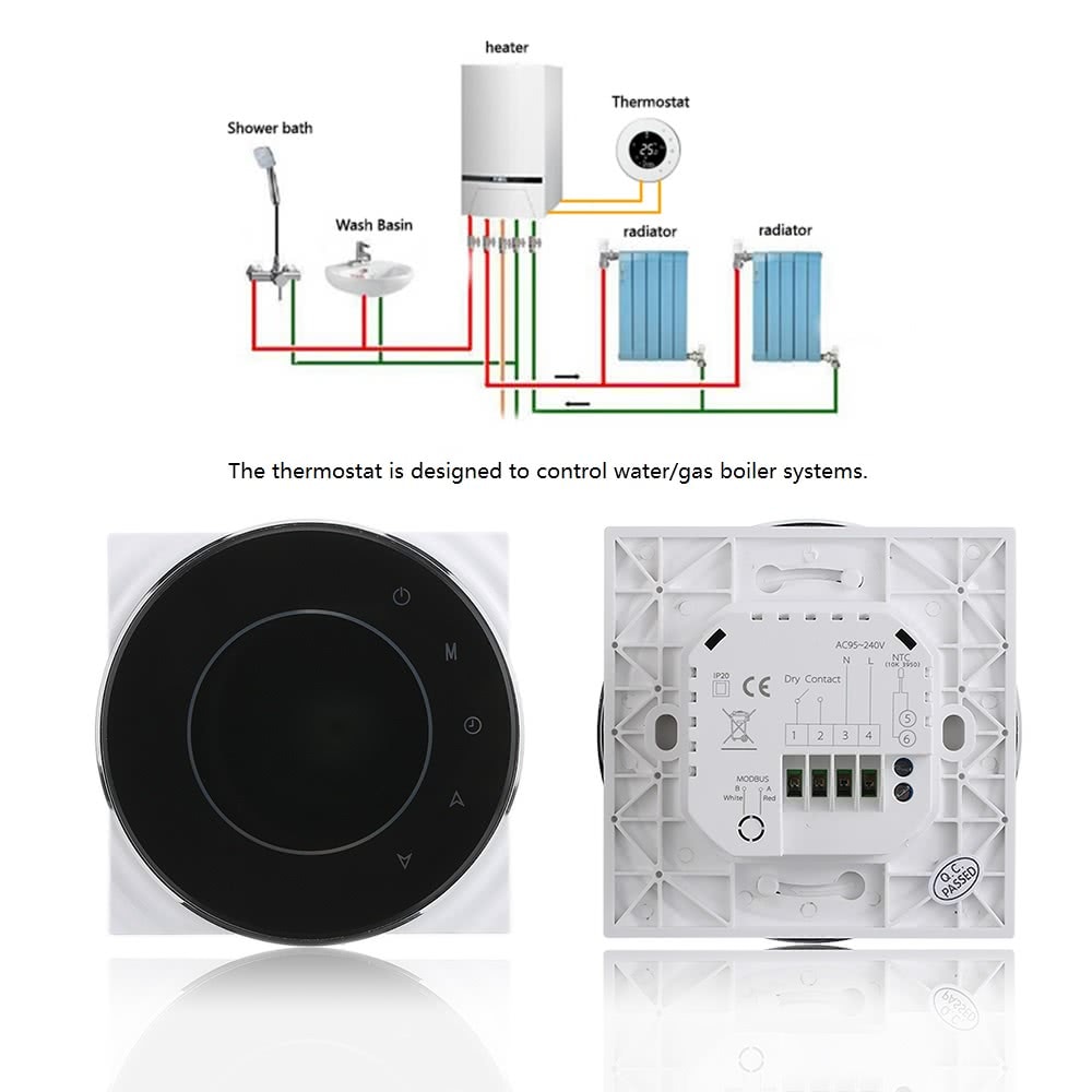 Digital Gas Boiler Water Heating Thermostat 220V GC Programmable Smart Temperature Controller Switch Room Floor Thermostaic