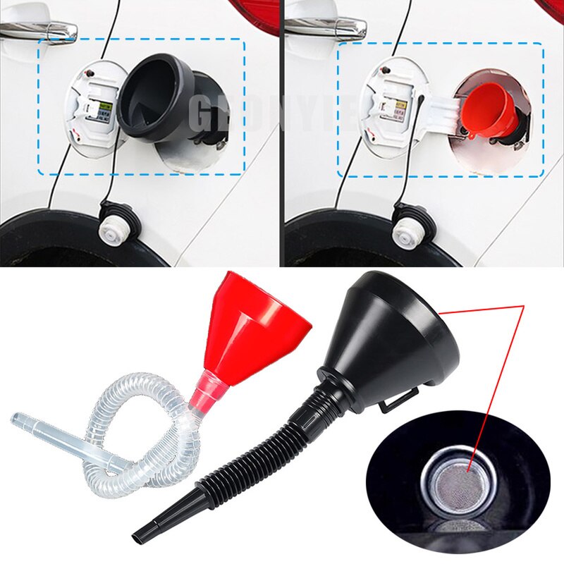 2 in 1 Plastic Funnel Can Spout For Oil Water Fuel Petrol Diesel Gasoline Car Funnel for Fuel Car Accessories