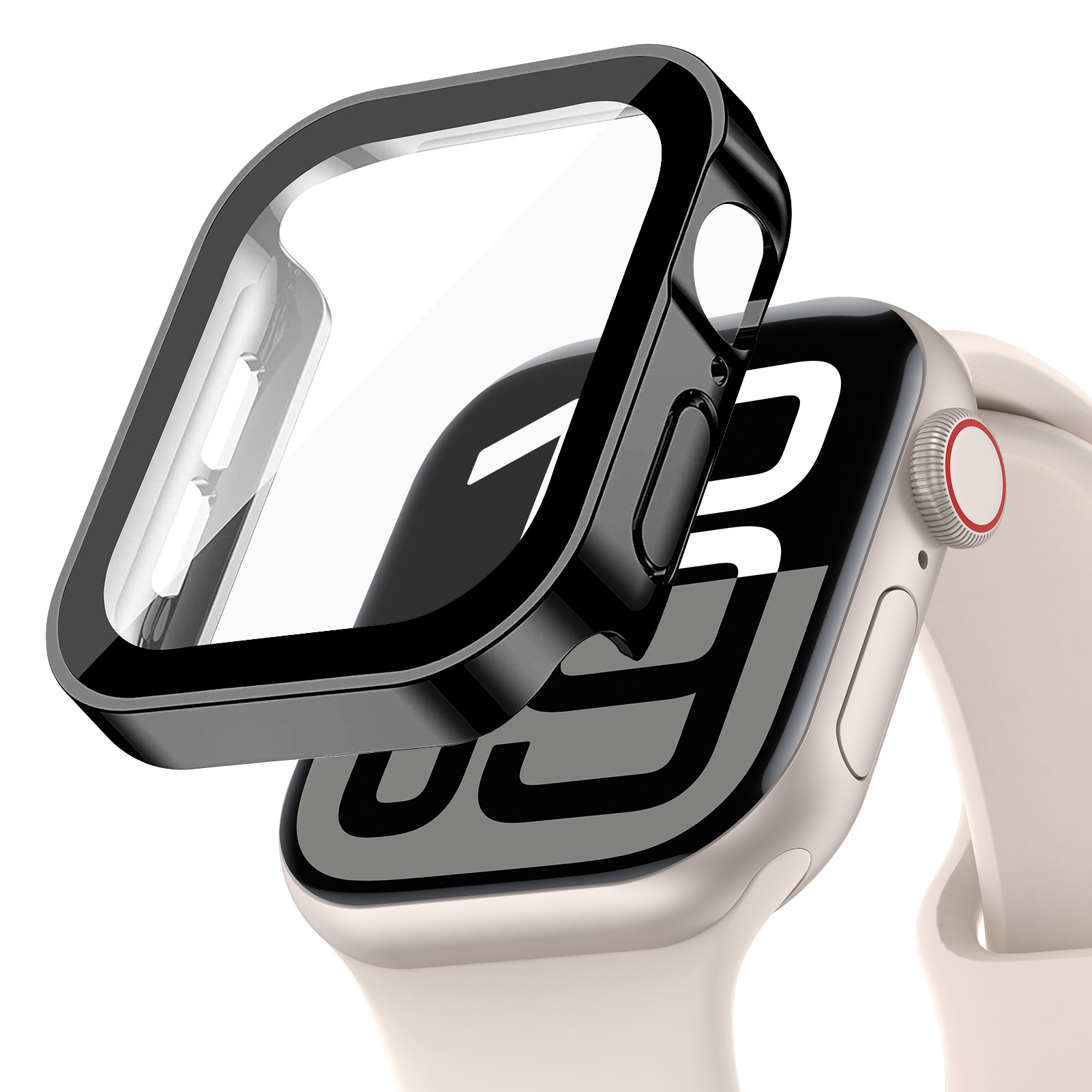Waterproof Case for Apple Watch 10 46mm 42mm Accessories Straight Edge Screen Protector glass+Cover iWatch series 10 46 mm 42 mm