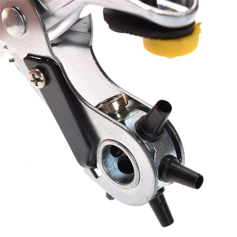 1Pcs Durable Heavy Duty Revolving Leather Belt Holes Punch Hand Pliers Tool Eyelets