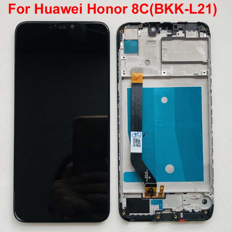 Rama + oryginalny 6.26 ''LCD robić wyświetlacza LCD Huawei Honor 8C montaż digitizera ekranu dotykowego robić Honor Paly 8C BKK-AL10 BKK-L21 LCD