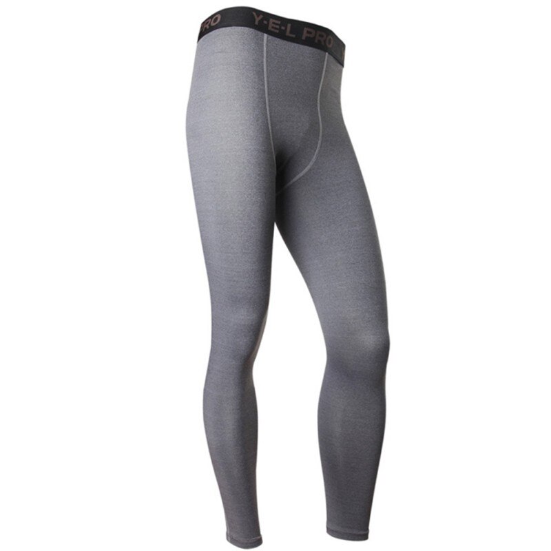 Elastisk bomuld stramme lange joggers legging slim fitness efterår afslappet mænd kompressionsbukser sportsbukser: Grå / L