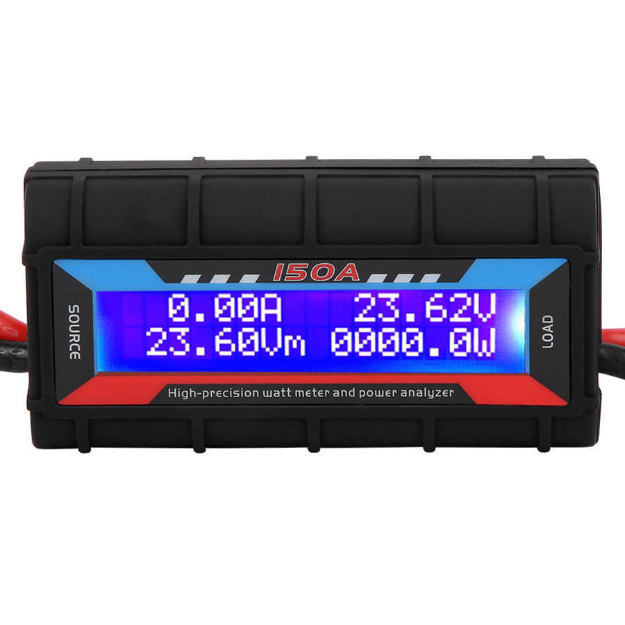 watt måler brikke makt analyzer lcd digital tester volt amp til rc modellfly