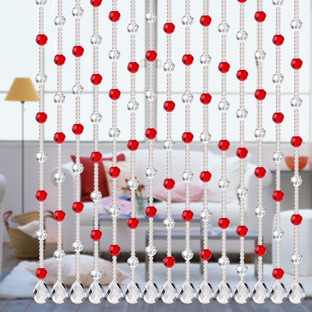 Crystal Glass Bead Curtain Luxury Living Room Bedroom Window Door Wedding Decor crystal glass bead curtain/#: F
