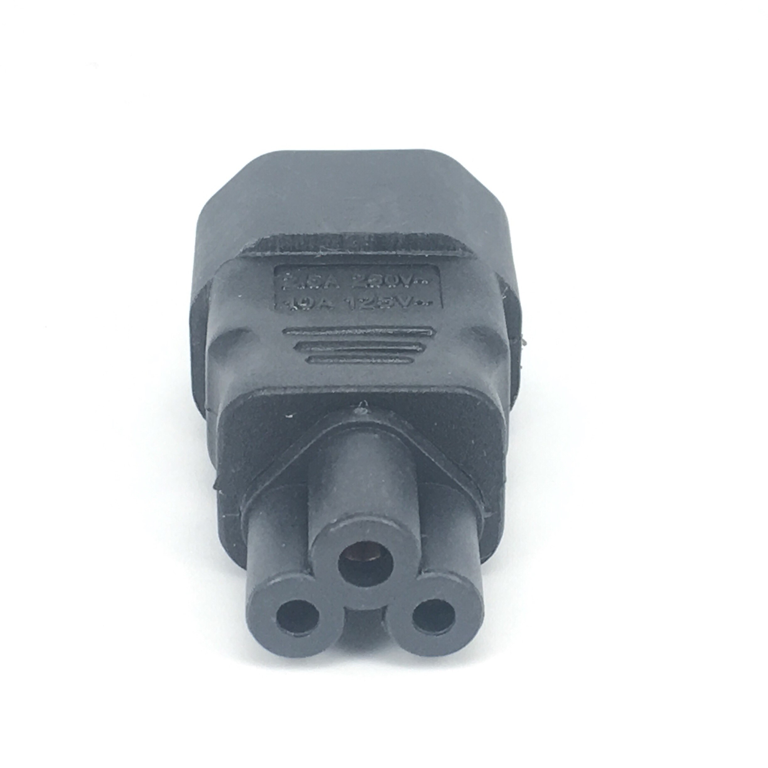 IEC 320 C14 3-Pin Male Naar C5 3-Pin Female Power Plug Converter Adapter