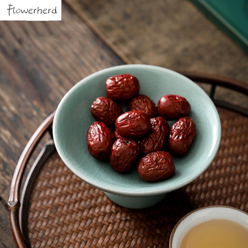 Japanese Ceramic Tea Tray Teaware Kung Fu Tea Set Snack Tray Fruit Tray Serving Tray Tea Ceremony Accessories