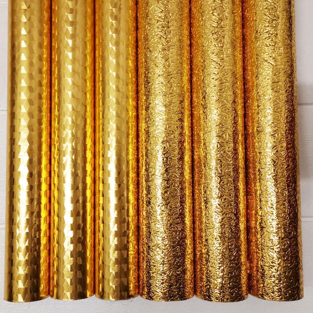 Gold Stove Kitchen Oil Proof Sticker High Temperature Stick Cabinet Foil Resistant Self-adhesive Aluminum Wall Hood Sticker X6S9