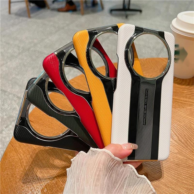 Para Funda Huawei Honor Magic 6 Pro Magic 6 5 3 4 7 pro Funda de teléfono Funda de cuero con textura de fibra de lujo a prueba de golpes