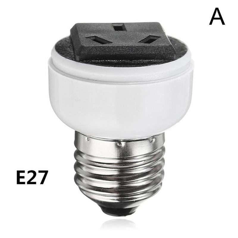 Enchufe de bombilla de tornillo E27, portalámparas, soporte de iluminación, Enchufes hembra, fuente de alimentación, adaptador de conversión para EE. UU. O UE, 1 piezas: Beige