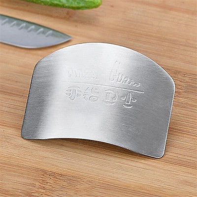 Kitchen Finger Hand Protector Guard Stainless Steel Chop Slice Shield Cook Tool: Default Title