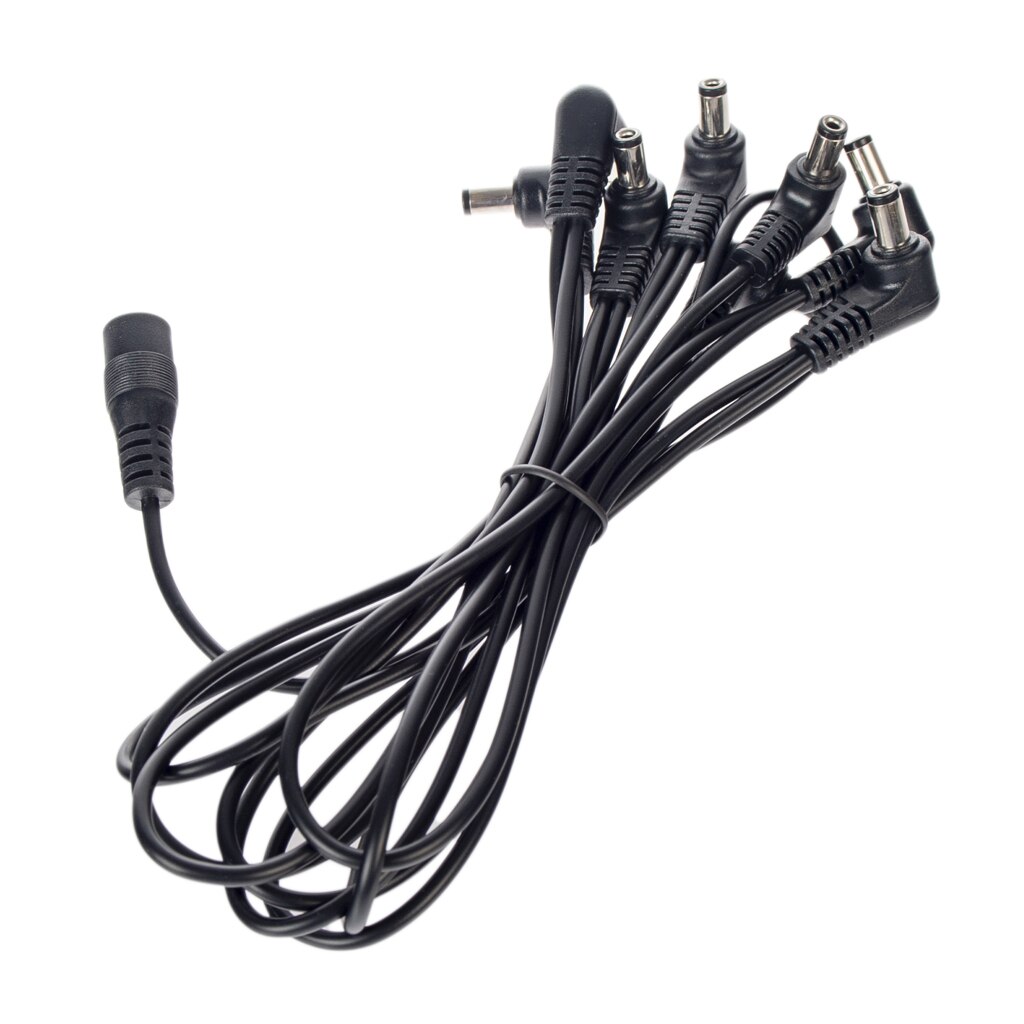 Daisy Chain 1 to 3 6 8 11 Ways For Guitar Effects Pedal Multi-Plug Cable- Right Angle Power Supply Cable for 9V DC Adapter Plug: 1 To 8