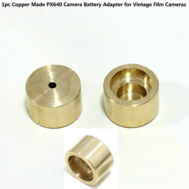 GHH BAAQII 1Pc PX640 HM-N Camera Battery Adapter for Vintage Film Cameras zine-air cell Copper Made CE1091