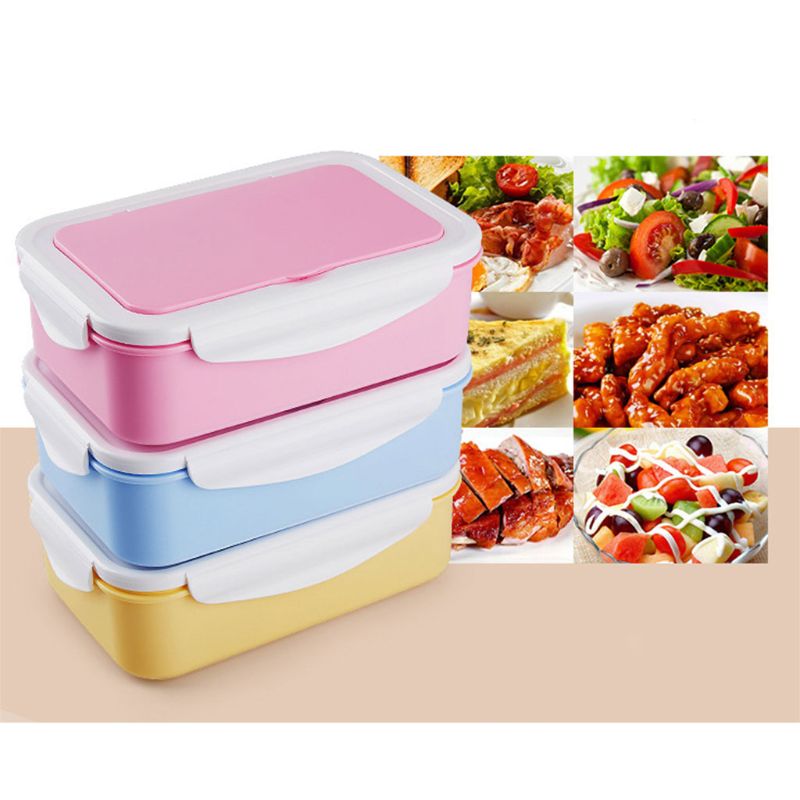 Fiambrera hermética a prueba de fugas, contenedor de comida seguro para microondas, caja de Cassette de comida Bento sellada portátil