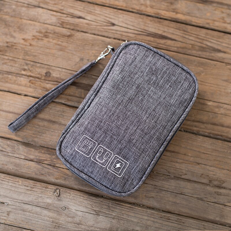 Men Portable Travel Accessory Cable Bag Multi-function Data Cable Charger Storage Bags Digital USB Electronic Gadget Organizer