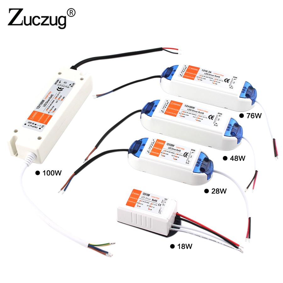 Adaptateur d'alimentation pour lampe Led, pilote d'alimentation 100 V à 12V 18W 36W 72W 220 W, transformateur d'éclairage lumière Led V