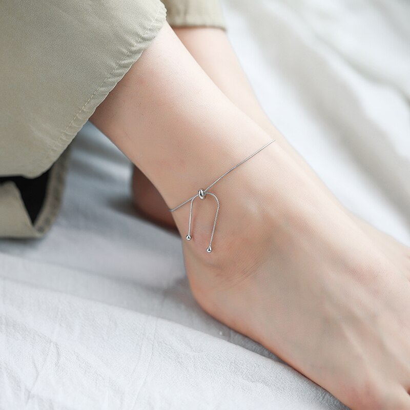 Tobillera de para mujer, joyería ajustable, sencilla, Popular, para de