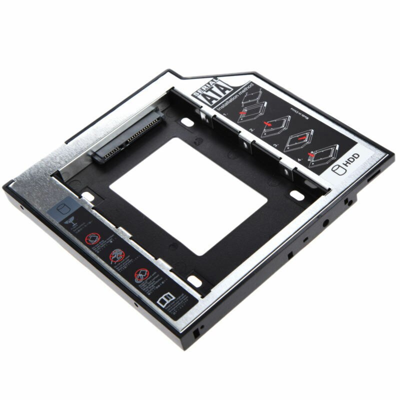 Zweite 2nd HDD Caddie 12,7 MM SATA 3,0 für 2.5 ''SSD fallen Festplatte Adapter für Laptop CD DVD-Rom Optibay