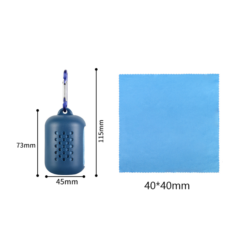 Voyage pliable Mini serviette Portable randonnée Camping séchage rapide serviette avec étui en silicone outil de plein air sport visage petite serviette outils