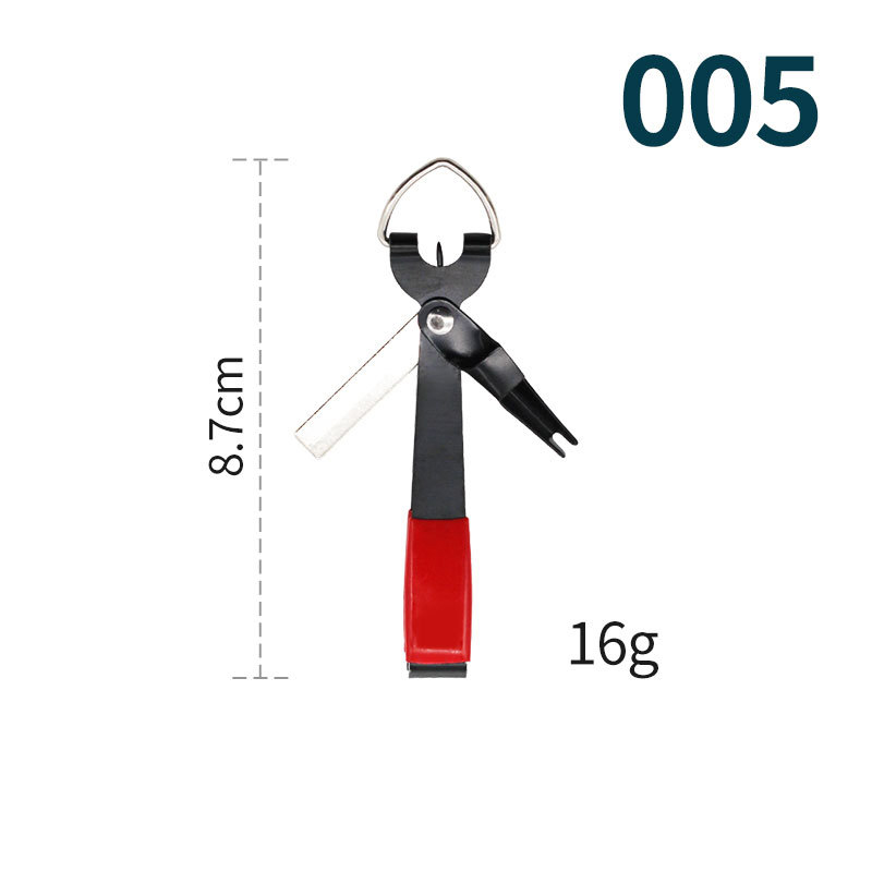 Fiske hurtigt knudeværktøj hurtigt binde negle knytter line cutter klipper nipper krogsliber flue bindeværktøj fiskegrej gear tang: 005