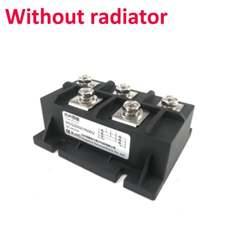 MDS Serie Drie-Fase Brug Modules MDS300A 300A 1600 V 3-Fase Diode Gelijkrichter MDS400A 400A Radiator Koper base: Only Module / MDS400A