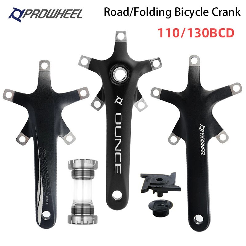 Holle Geïntegreerde Fiets Crankstel Ultra Licht 170/172.5mm Crank Arm 110BCD 50-34 T Dubbele Kettingblad for 2 * 11 Speed ​​Racefiets (Color : 172.5mm, Size : 34-50T