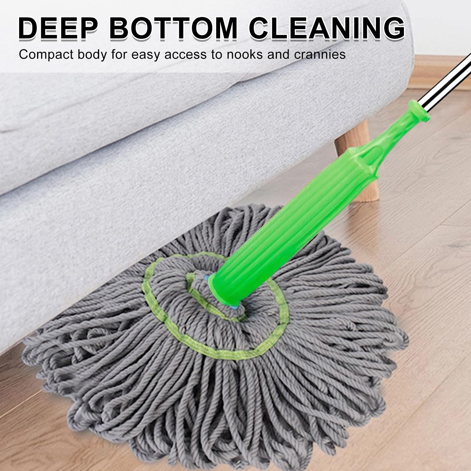 2in1 gedehydrateerde dweil Zelfwringende twist-mops Zeer absorberende 360 draaibare verstelbare microvezel nat- en droogmop voor vloerreiniging