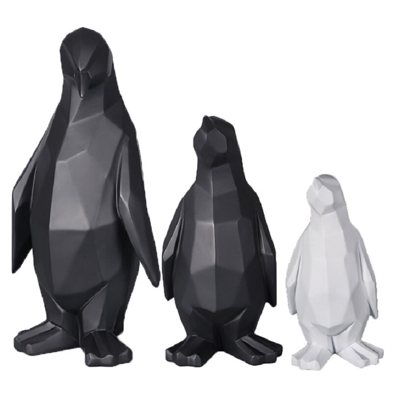Nordisk pingvinharpiks model ornamenter håndværk enkel hjemmekontor skulptur geometrisk statue dyr pingvin abstrakt indretning