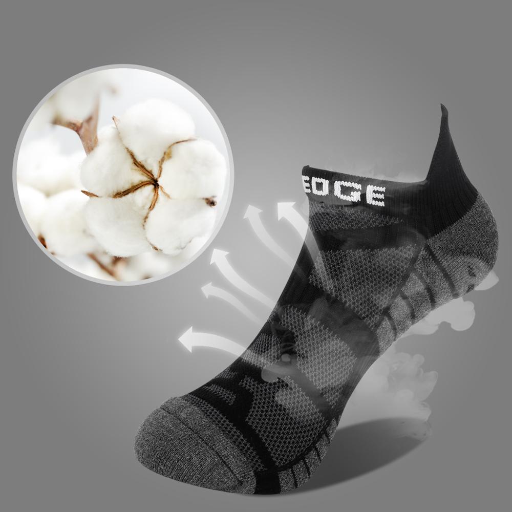 YUEDGE 3 Paare Baumwolle Kissen Auf Zeigen Lauf Socken Wicking Radfahren Knöchel Sport Socken