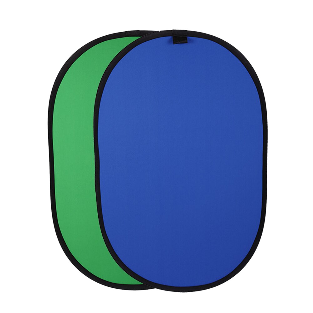 100cmX150cm Inklapbare Nylon Ovale Reflector 2 In 1 Blauw + Groene Achtergrond Board Vouwen Achtergronden
