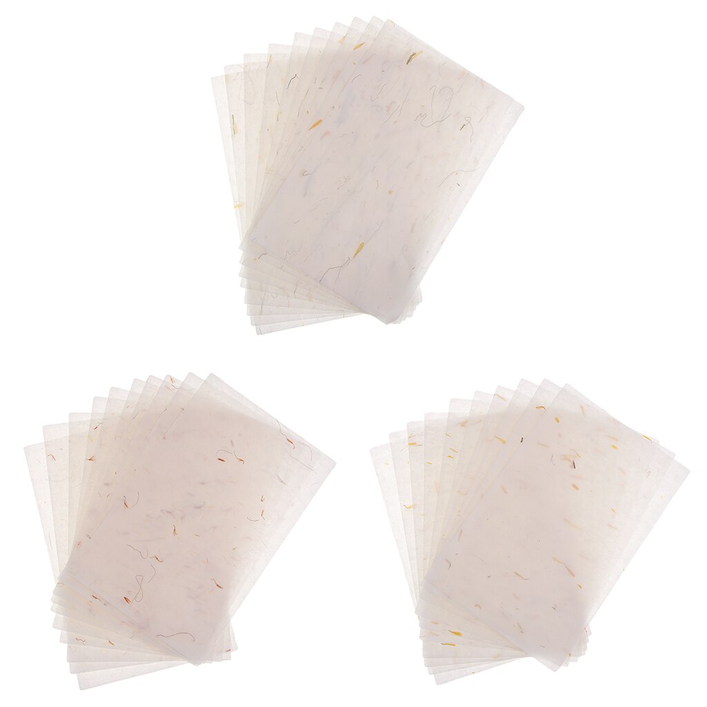10Pcs Handmade Rice Paper Washi Paper Stationery Paper for Letters Writing Cards Making Crafts Stationery Art Scrapbooking