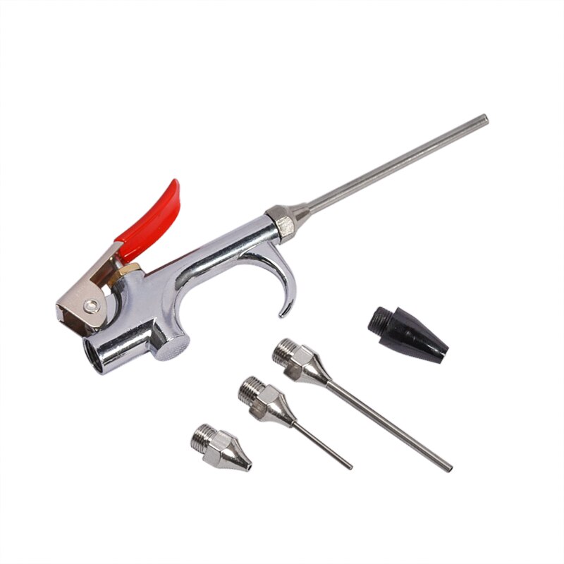 Pistolet de soufflage en métal compresseur d'air, outil de nettoyage, aiguille 5 pièces/ensemble