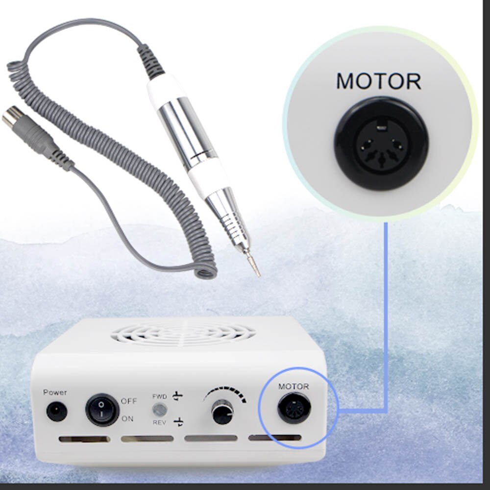 Ponceuse pour manucure, collecteur de poussière ongles avec poignée à vitesse réglable, ventilateur puissant pour Salon de beauté, 80W 2 en 1: B-2IN1