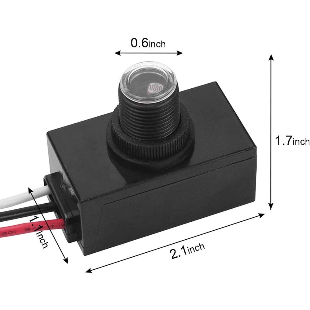 Photo Control Sensor Auto on Off Hard-Wired Post Eye Light Controlwitch for Home Outdoor Photocell Light Sensor Dusk to Dawn