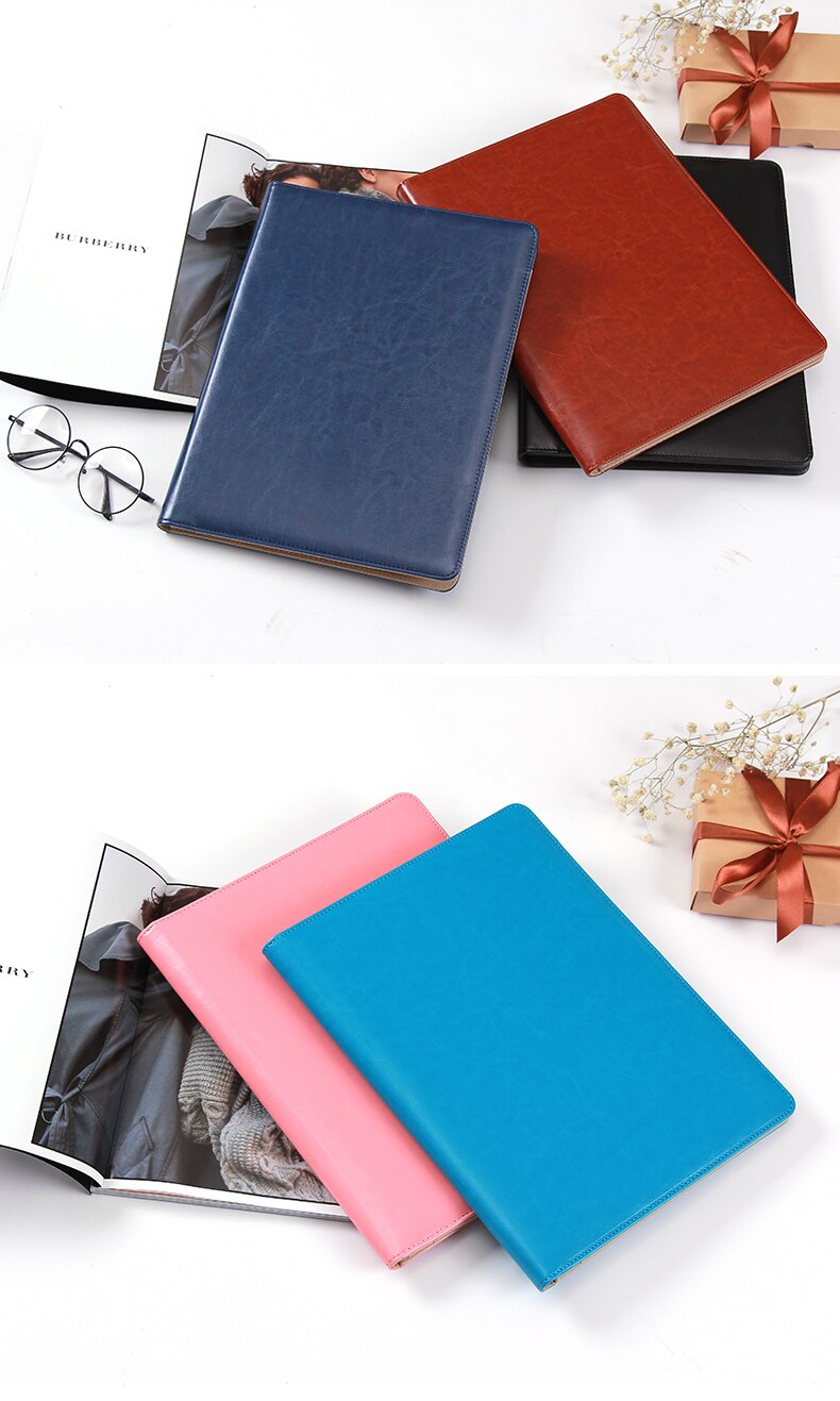 A4 PU leather multifunctional Portfolio office business manager padfolio briefcase bag document file holder