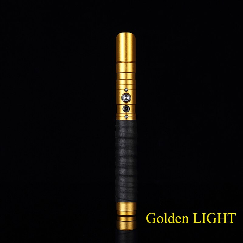 USB Spada Laser Giocattolo Luce Sciabola Kpop Lightstick Rgb Spada Laser Luminoso Led Del Giocattolo Del Metallo di trasporto della Maniglia Heavy Dueling 12 di Colore Cambiamento di Volume: Golden-Golden