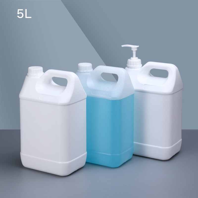 5 liter Thicken HDPE plastic Container with Lid Food Grade liquid jerry can Leakproof water bottle Honey barrel 1Pcs