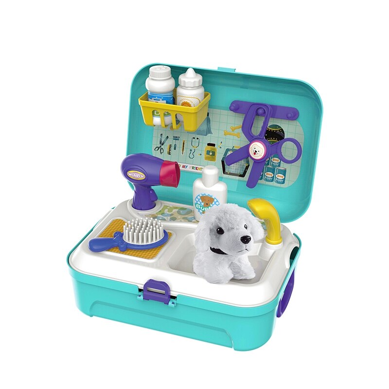 Soins pour animaux De compagnie Jeu Toilettage Kit Semblant Jouer Pour Animaux De Compagnie Sac Pour Animaux De Compagnie Simulation Sac À Dos pour Enfants: Light Yellow