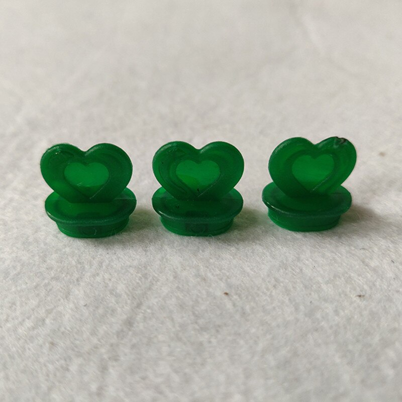 500Pcs Netto Rode Creatieve Colofull Hart Vorm Stopper Takeaway Verpakking Melk Thee Beker Deksel Stoppers Lekvrij Liefde Plastic Plug: dark green
