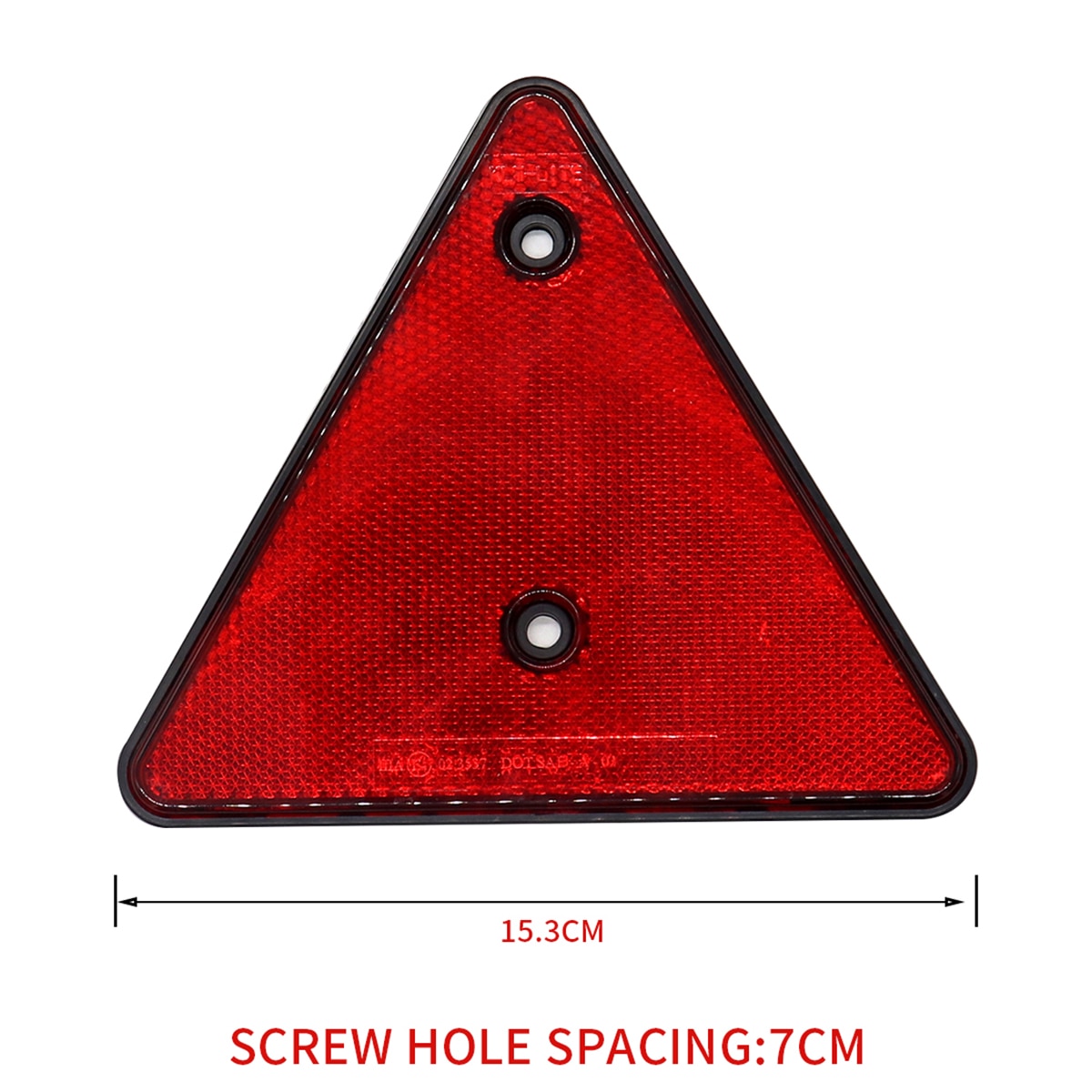 1 PCS Easy To Install Screw On Rear Triangular Reflector Waterproof For Trailers/Caravans/Trucks/Gate & Fence Posts Etc