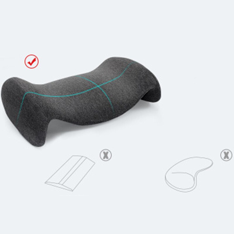 -Lumbar Pillow for Sleeping Memory Foam Bed Back Support Cushion for Lower Back Pain Relief and Sleeping on Side Lying