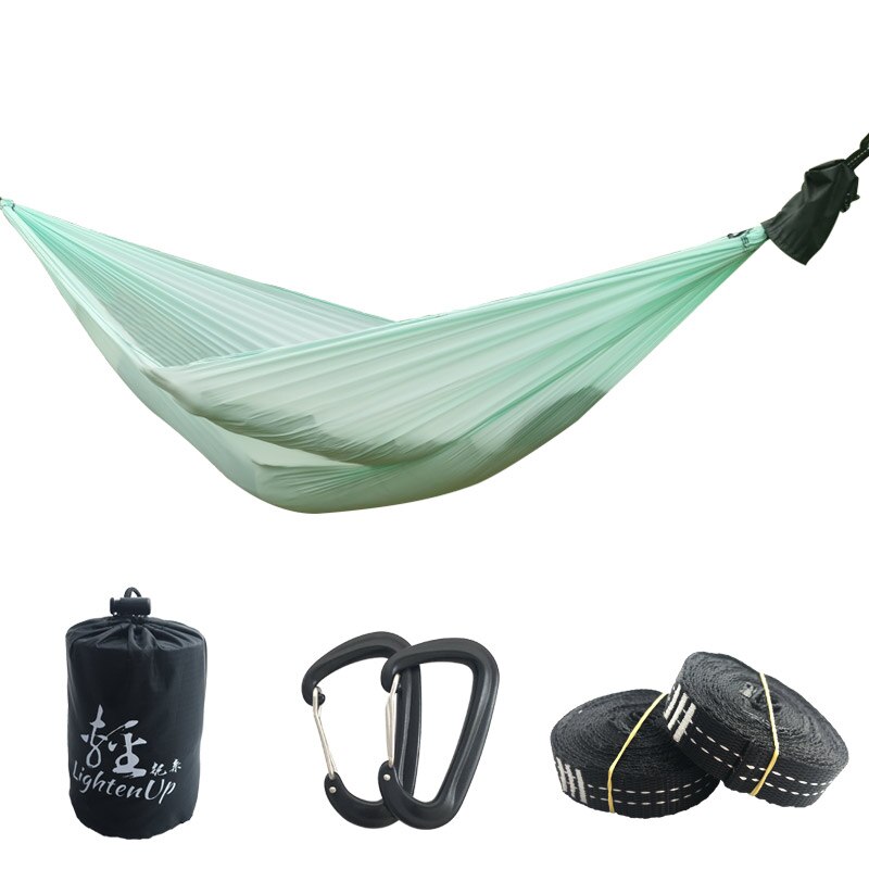 Single Canvas Hammock Folding Bed Outdoor Camping Backpackaging Leisure Swing Portable Hanging Bed Sleeping Swing Hammock