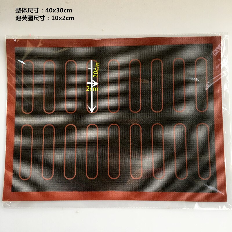 Siliconen macaron bakmat vezel bakmat voor bladerdeeg antiaanbak siliconen bakvorm voor grote bakvormen: 4030cm